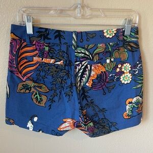 J Crew shorts size 0 Blue tropical floral